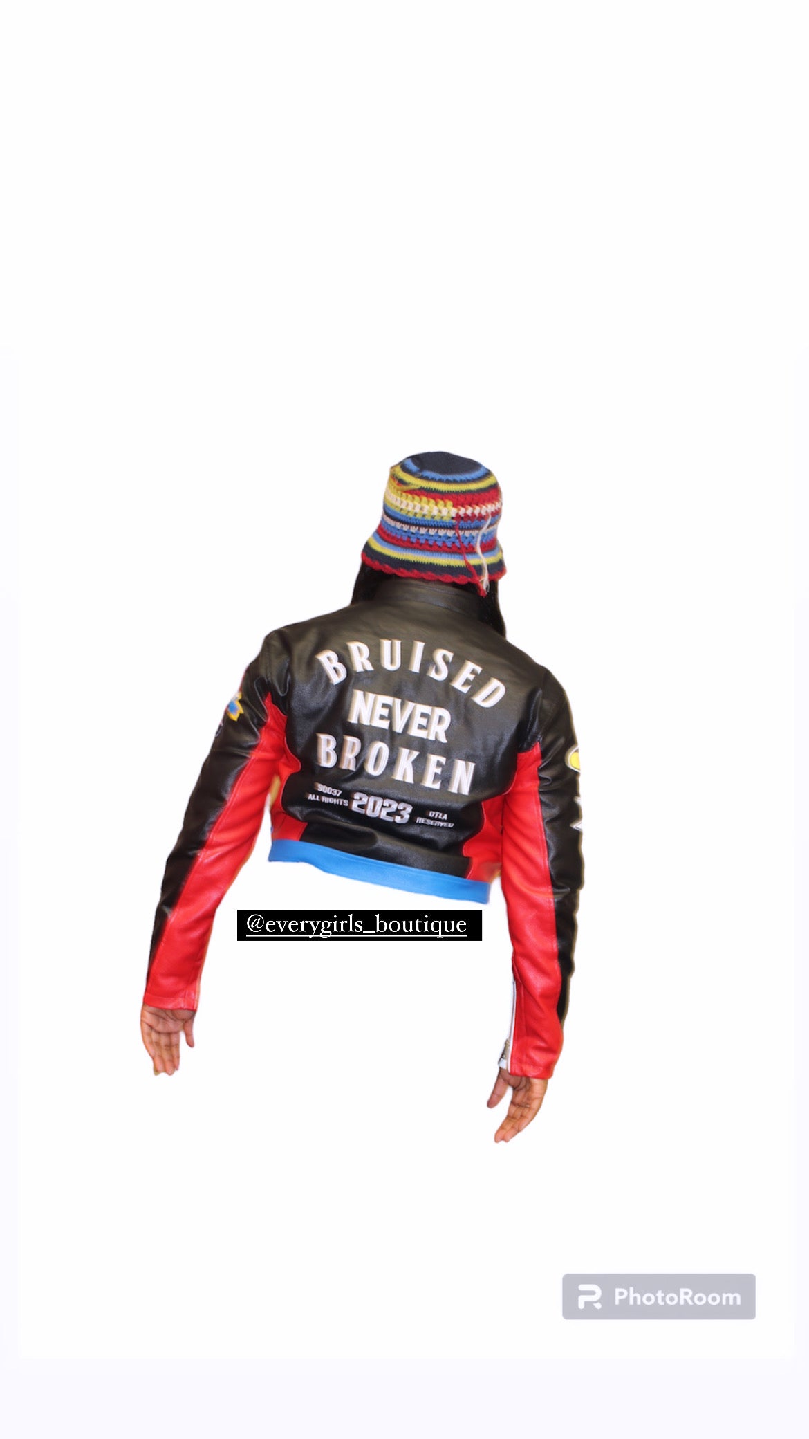 “Bruised never Broken” motor jacket